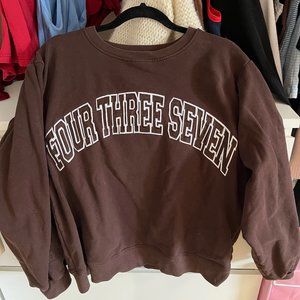 437 Brown crewneck